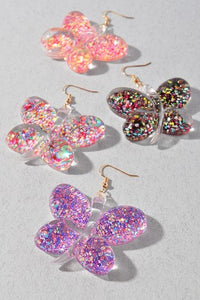 Butterfly Glitter Earrings