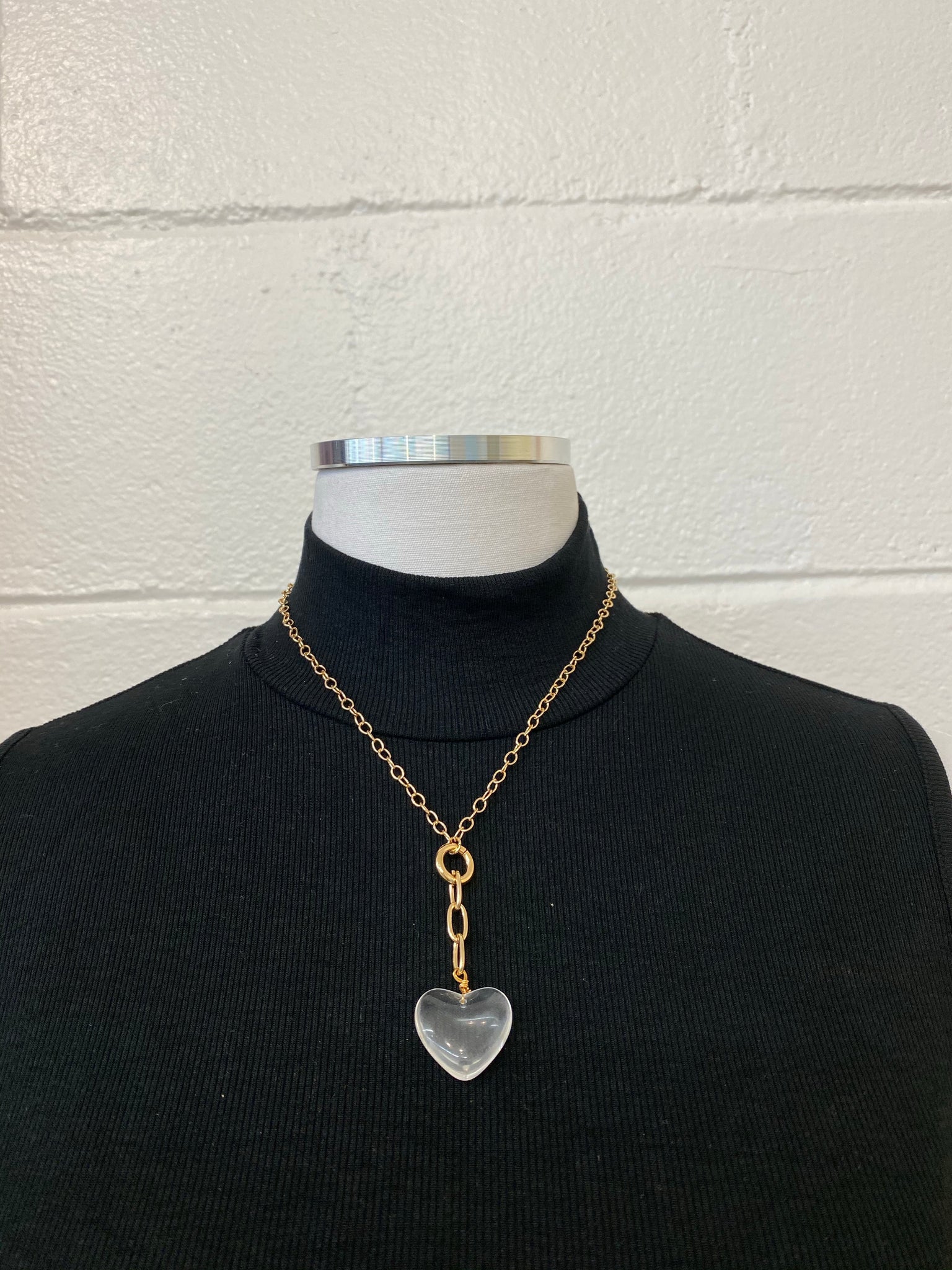 Guardian Clear Quartz Heart Necklace – Clover and Swift