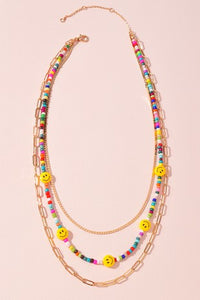 Smiley Layered Necklace