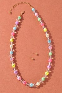 Smiley Beaded Necklace
